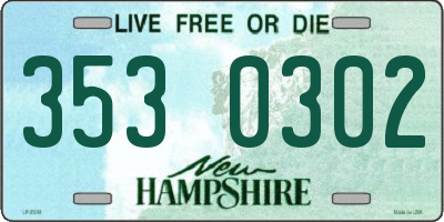 NH license plate 3530302