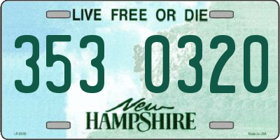 NH license plate 3530320