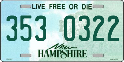 NH license plate 3530322