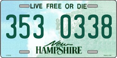 NH license plate 3530338