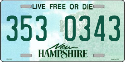 NH license plate 3530343