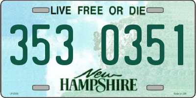 NH license plate 3530351