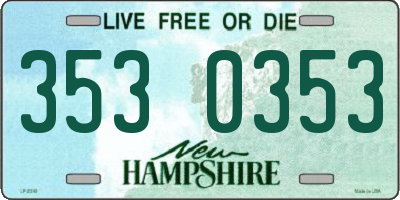 NH license plate 3530353