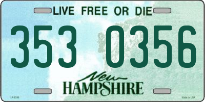 NH license plate 3530356