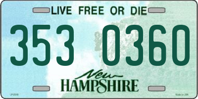 NH license plate 3530360