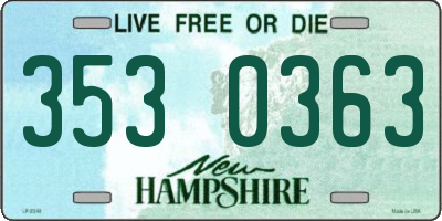 NH license plate 3530363