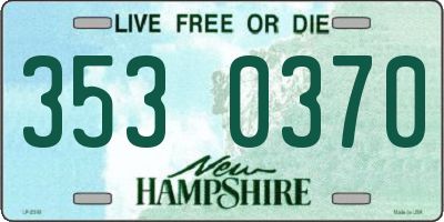 NH license plate 3530370