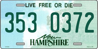 NH license plate 3530372