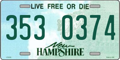 NH license plate 3530374