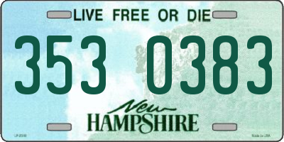NH license plate 3530383
