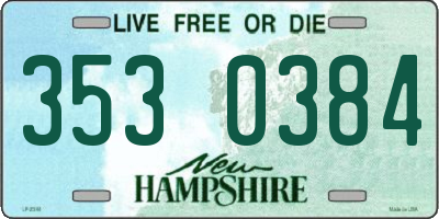 NH license plate 3530384