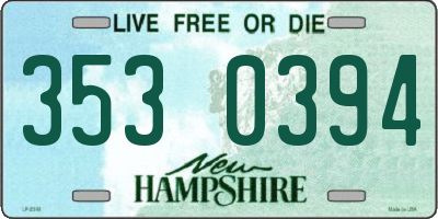 NH license plate 3530394
