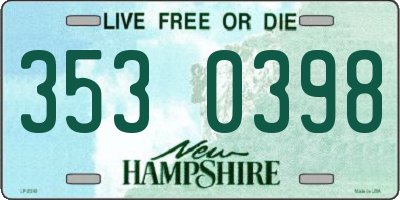 NH license plate 3530398