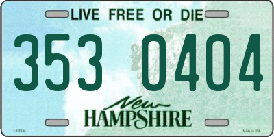 NH license plate 3530404