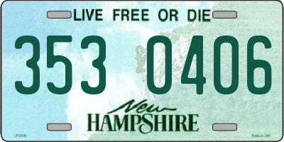 NH license plate 3530406
