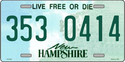 NH license plate 3530414