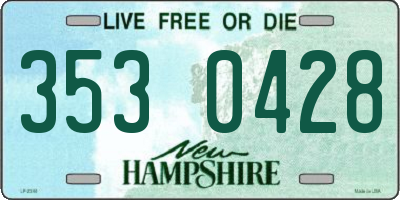 NH license plate 3530428