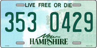 NH license plate 3530429