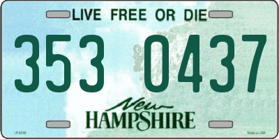 NH license plate 3530437