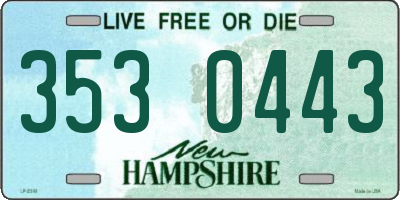 NH license plate 3530443