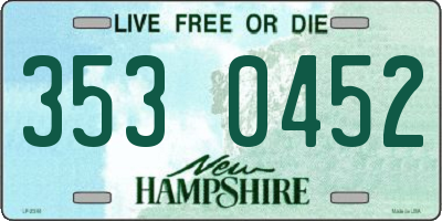 NH license plate 3530452