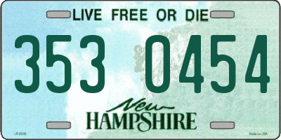 NH license plate 3530454