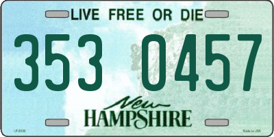NH license plate 3530457
