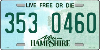 NH license plate 3530460