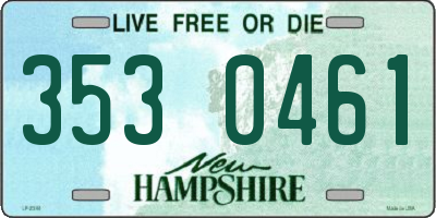 NH license plate 3530461
