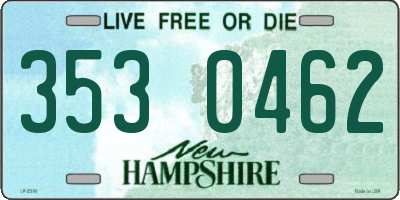 NH license plate 3530462