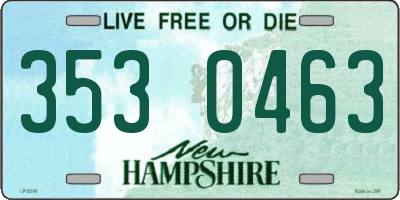 NH license plate 3530463