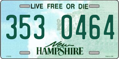 NH license plate 3530464