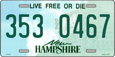 NH license plate 3530467