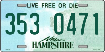 NH license plate 3530471