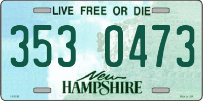 NH license plate 3530473