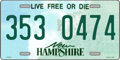 NH license plate 3530474