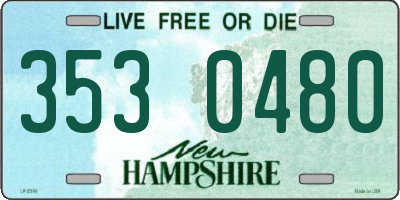 NH license plate 3530480