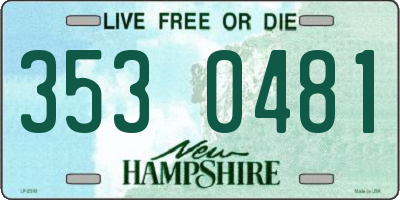 NH license plate 3530481