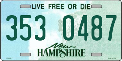 NH license plate 3530487