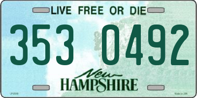 NH license plate 3530492