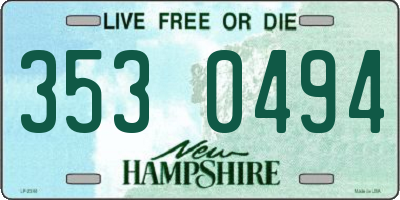NH license plate 3530494