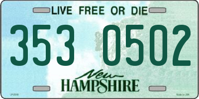 NH license plate 3530502