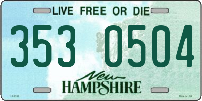 NH license plate 3530504
