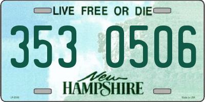 NH license plate 3530506