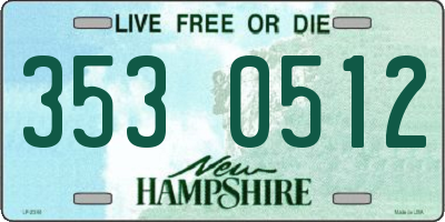 NH license plate 3530512