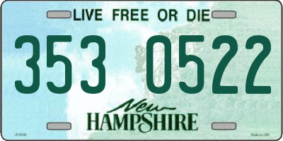NH license plate 3530522