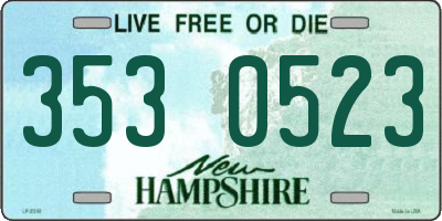 NH license plate 3530523