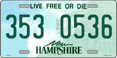 NH license plate 3530536