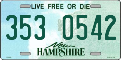 NH license plate 3530542