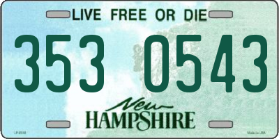 NH license plate 3530543